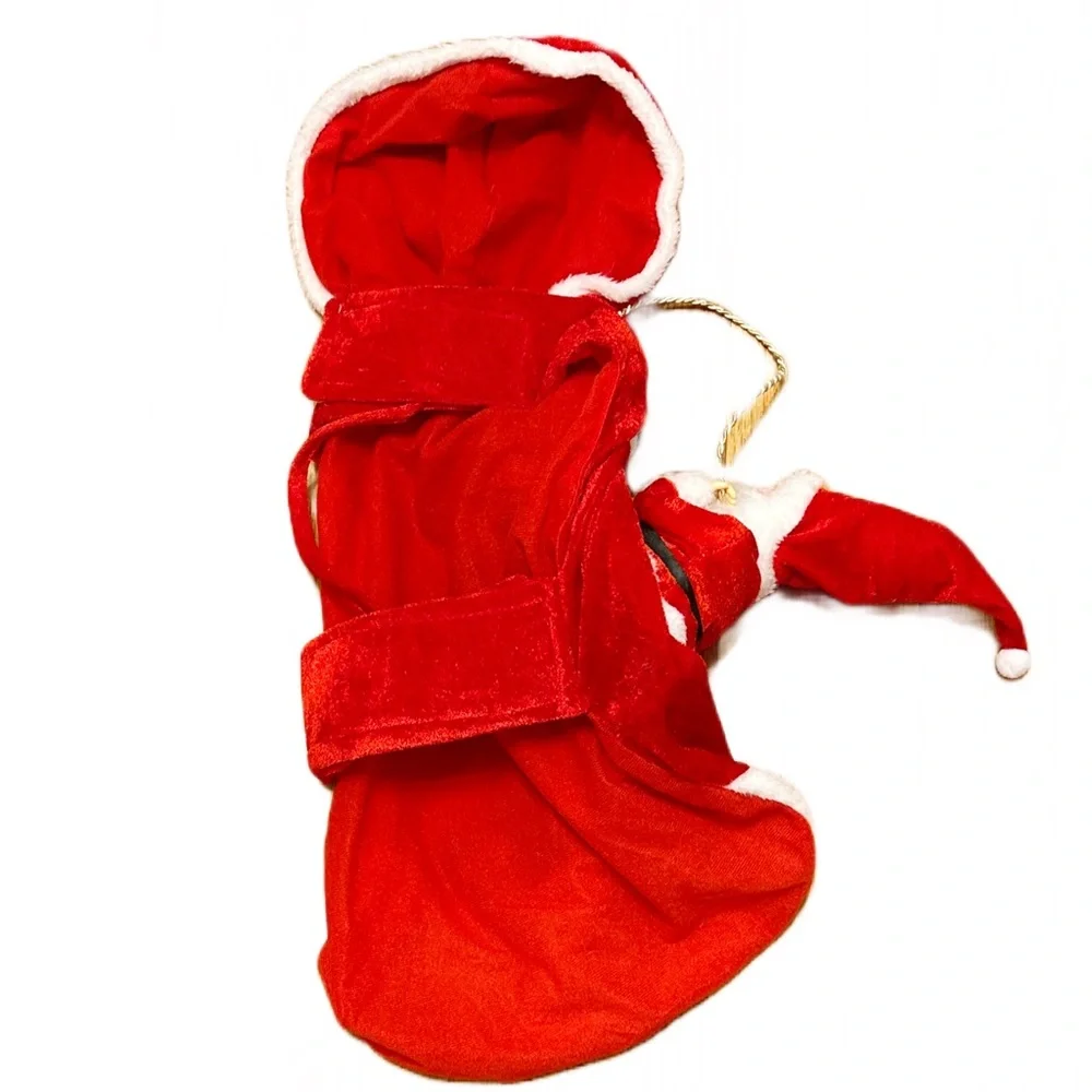 Christmas Dog Costume XL Riding Santa Reindeer Antlers Funny Pet Outfit NWT